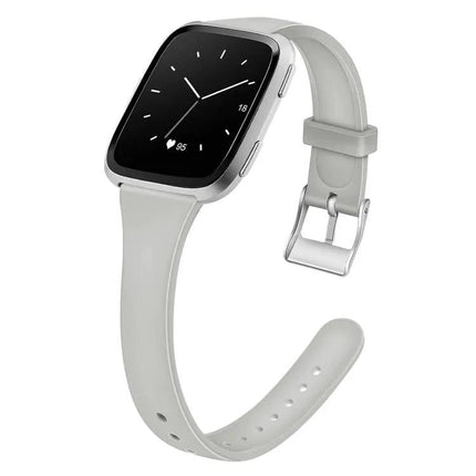 Silicone Watch Band for Fitbit Versa 2/Versa Lite Silver