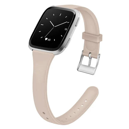 Silicone Watch Band for Fitbit Versa 2/Versa Lite Silver