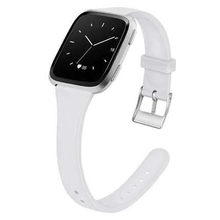 Silicone Watch Band for Fitbit Versa 2/Versa Lite Silver