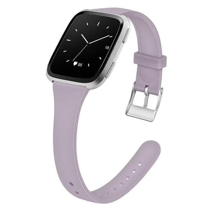 Silicone Watch Band for Fitbit Versa 2/Versa Lite Silver