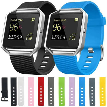 Fitbit Blaze Silicone Watch Band Steel Buckle Diagonal S/L
