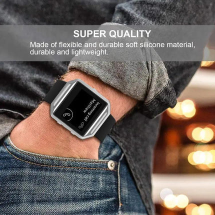 Fitbit Blaze Silicone Watch Band Steel Buckle Diagonal S/L