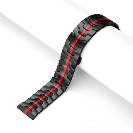 22mm Stainless Steel Watch Band With Butterfly Clasp