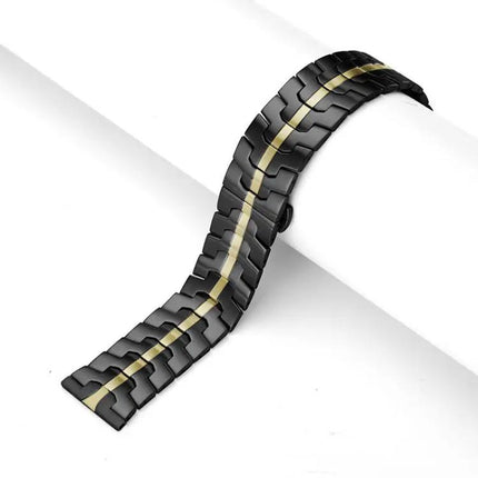 22mm Stainless Steel Watch Band With Butterfly Clasp