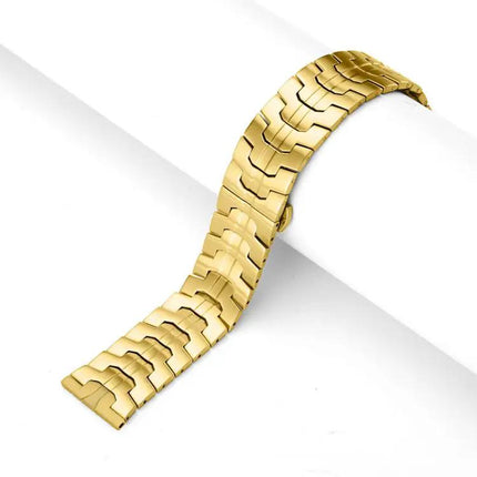 22mm Stainless Steel Watch Band With Butterfly Clasp