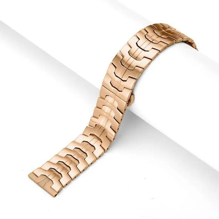 22mm Stainless Steel Watch Band With Butterfly Clasp
