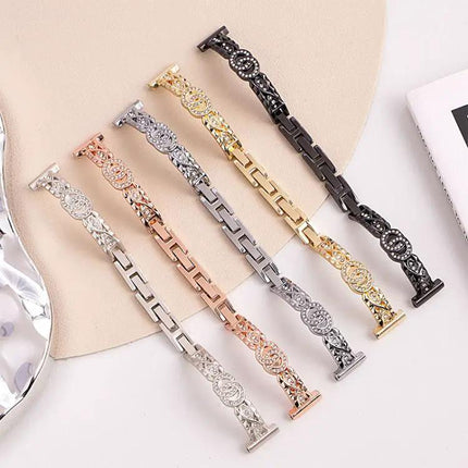 XDfind 14mm Stainless Steel Thin Diamond Bracelet Band