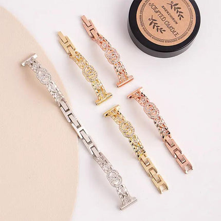 XDfind 14mm Stainless Steel Thin Diamond Bracelet Band