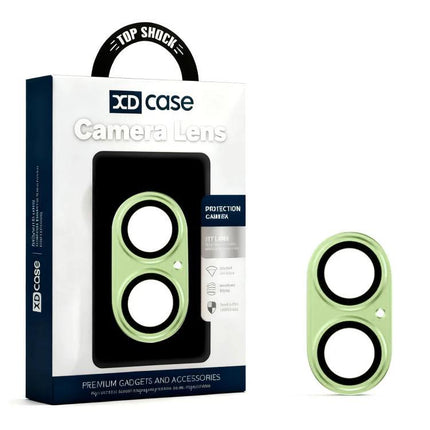 XDcase iPhone Camera Lens Protector Film for Daily Use - green metal frame tempered glass 9H camera lens protector packaging