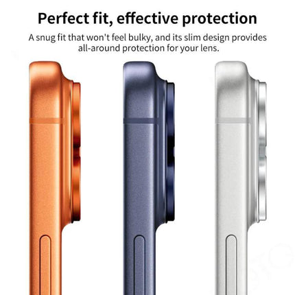 XDcase iPhone Camera Lens Protector Film for Daily Use slim metal frame tempered glass 9H hardness protects lenses from scratches and drops