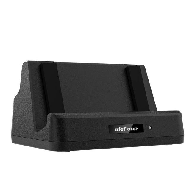 Ulefone Charging Dock for Everyday Desk Tablet Setup – black desktop charging dock for tablet and phone, compact hands-free stand