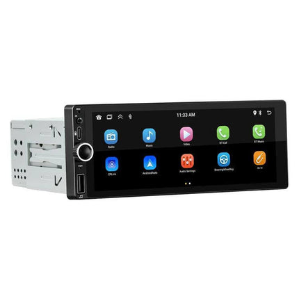 Car Audio Player with CarPlay and Android Auto Support - double DIN touchscreen unit with wired and wireless smartphone integration