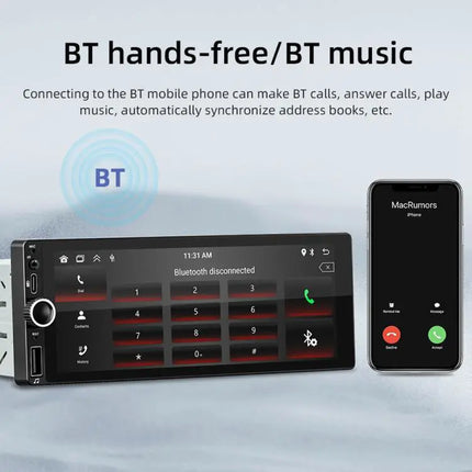 Car Audio Player with CarPlay and Android Auto Support