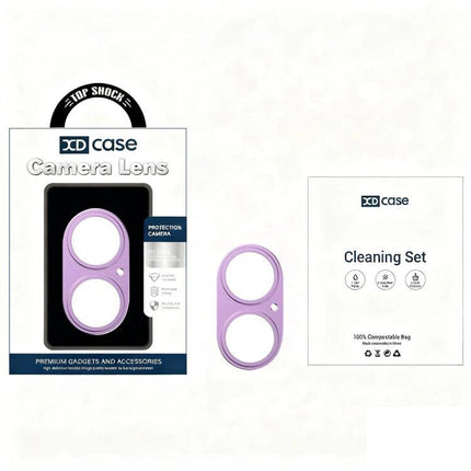 XDcase Shield Lens Protector for Everyday Phone Use - purple aluminum iPhone lens guard kit with cleaning set