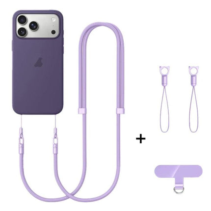 XDcase Adjustable Crossbody Phone Lanyard for Daily Use in lavender with adjustable strap and phone attachments