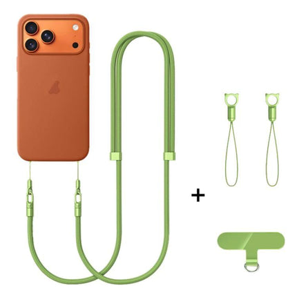 XDcase Adjustable Crossbody Phone Lanyard for Daily Use - green adjustable hands-free phone lanyard with case connectors and strap accessories