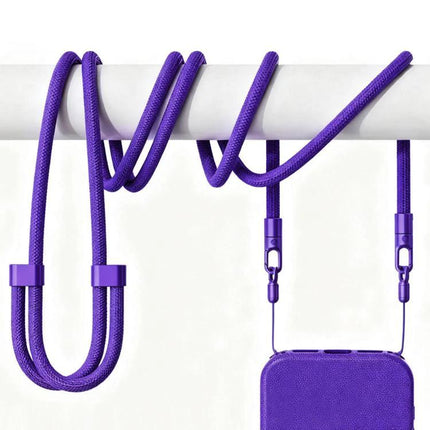 XDcase Adjustable Crossbody Phone Lanyard for Daily Use - purple adjustable hands-free phone lanyard with case hanging