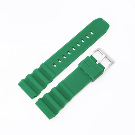 Silicone Replacement Watch Band Silver Buckle 20/22mm