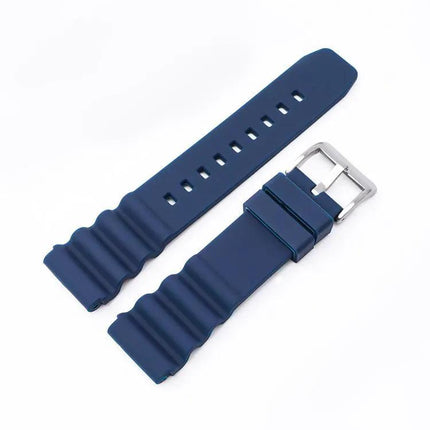 Silicone Replacement Watch Band Silver Buckle 20/22mm
