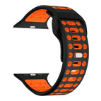 For Apple Watch 46mm / 49mm / 45mm / 44mm / Black+Orange