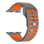 For Apple Watch 46mm / 49mm / 45mm / 44mm / Grey+Orange