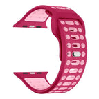 For Apple Watch 46mm / 49mm / 45mm / 44mm / Red+Light Pink