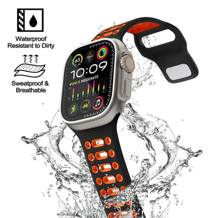 Silicone Sport Breathable Watch Band For 44/45/46/49mm | Syndmart