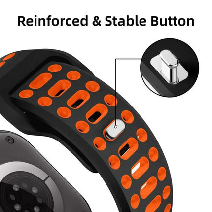 Silicone Sport Breathable Watch Band For 44/45/46/49mm | Syndmart