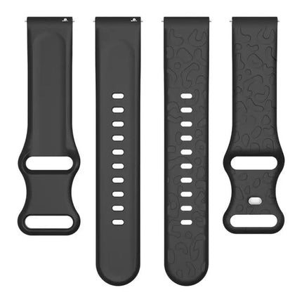 Xdfind Leopard Print Silicone Watch Band 22mm Strap