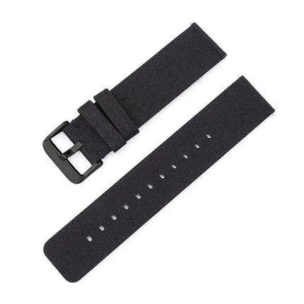 12mm Nylon Canvas Watch Band With Stainless Steel Buckle