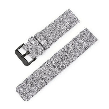 12mm Nylon Canvas Watch Band With Stainless Steel Buckle