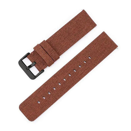 12mm Nylon Canvas Watch Band With Stainless Steel Buckle