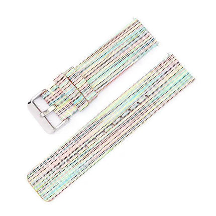 Nylon Woven Canvas Watch Band 18mm Stainless Steel Buckle