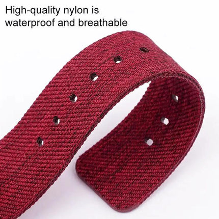 Nylon Canvas Watch Band 14mm Stainless Steel Pin Buckle
