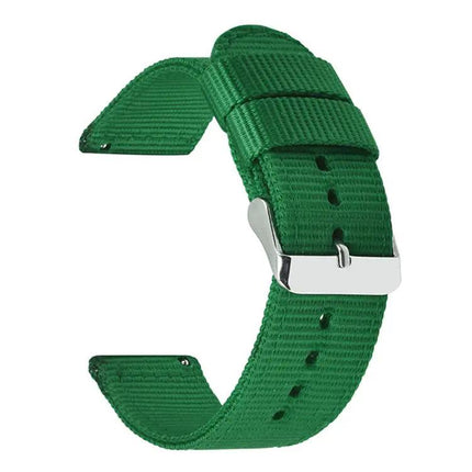 Nylon Watch Band 18mm Solid Color Stainless Steel Buckle