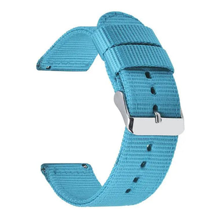 Nylon Watch Band 18mm Solid Color Stainless Steel Buckle