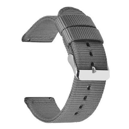 Nylon Watch Band 18mm Solid Color Stainless Steel Buckle