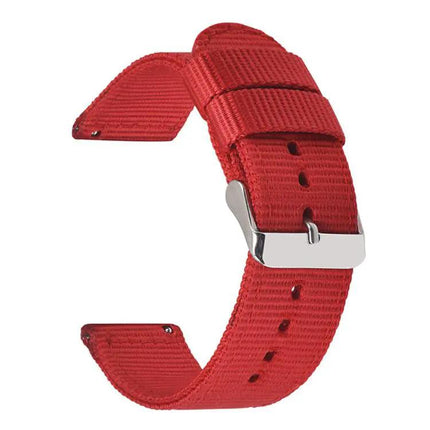 24mm Nylon Canvas Watch Band With Stainless Steel Pin Buckle