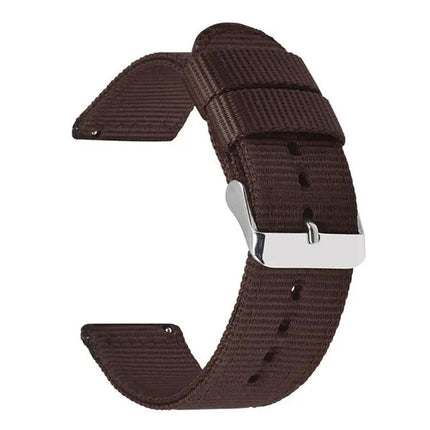 24mm Nylon Canvas Watch Band With Stainless Steel Pin Buckle