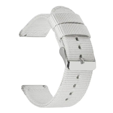24mm Nylon Canvas Watch Band With Stainless Steel Pin Buckle