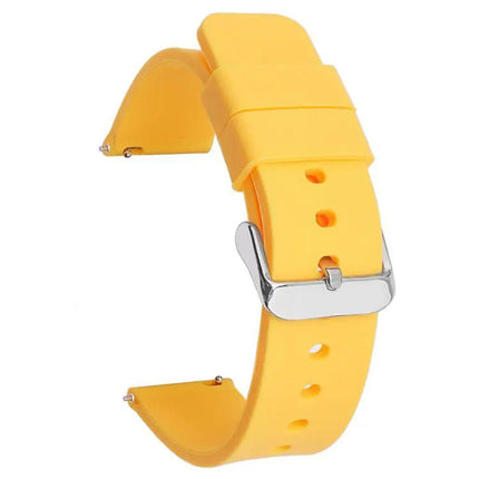 Silicone Waterproof Watch Band Stainless Steel Buckle 14mm