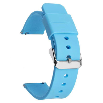 Silicone Waterproof Watch Band Stainless Steel Buckle 14mm