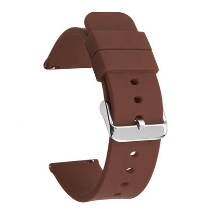 20mm Silicone Waterproof Watch Band Stainless Steel Buckle