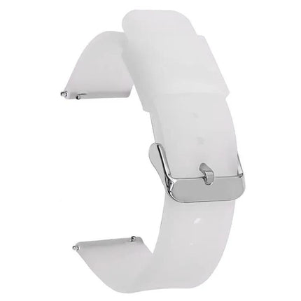 Silicone Waterproof Watch Band 21mm Silver Pin Buckle