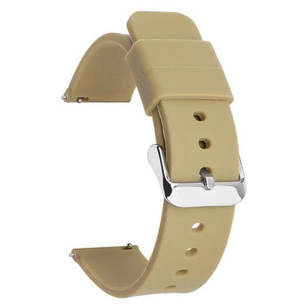 24mm Silicone Watch Band With Stainless Steel Buckle