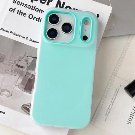 Daily Use Protective Case for iPhone 17 Pro Max in mint green TPU+PC slim profile showing raised camera protection and precise port access