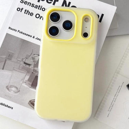 Daily Use Protective Case for iPhone 17 Pro Max in pastel yellow TPU+PC slim everyday protective phone case