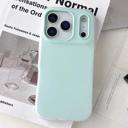 Daily Use Protective Case for iPhone 17 Pro Max mint green slim TPU-PC blend showing raised camera protection and accessible ports