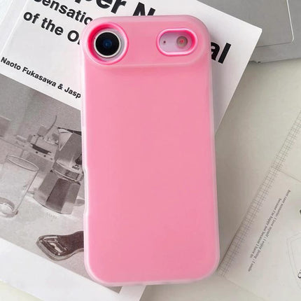 iPhone Case For Daily Use Slim Protective Case Guards Against Scratches And Dust Everyday pink slim TPU PC case with raised edges protecting camera and screen
