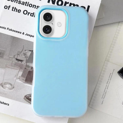 Essential Daily Protective Case For iPhone 16 Plus in pastel blue, slim TPU+PC protection against daily scratches and minor impacts